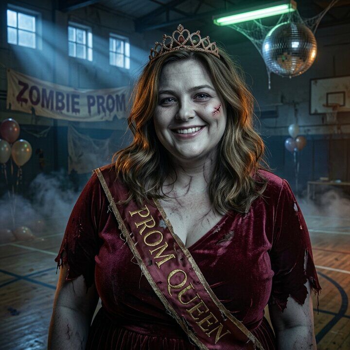 Zombie Prom themed AI photo experience