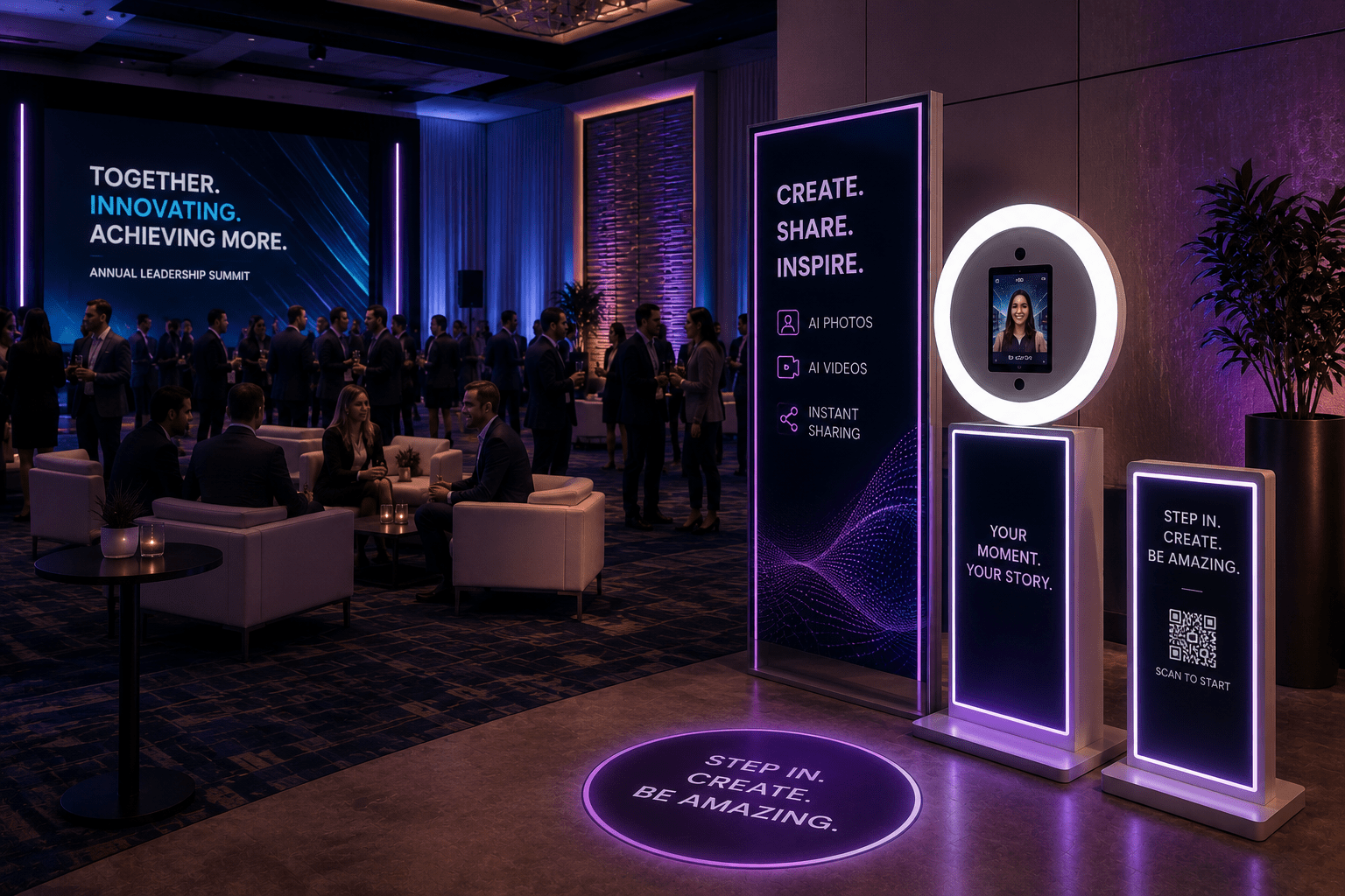 Persona AI Studio interactive brand activation at a corporate event