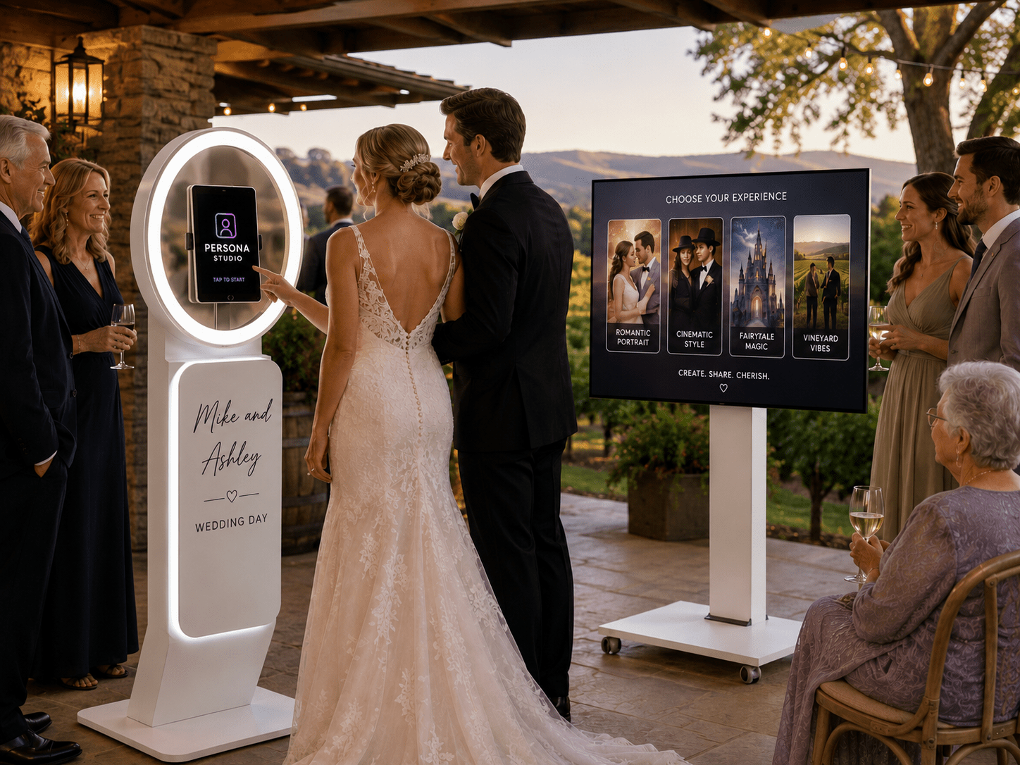 Persona AI Studio wedding photo booth experience in Idaho Falls