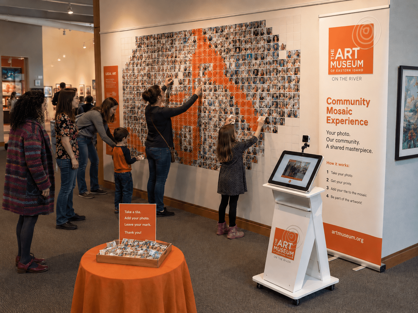 Community Mosaic Experience concept for a museum or cultural event