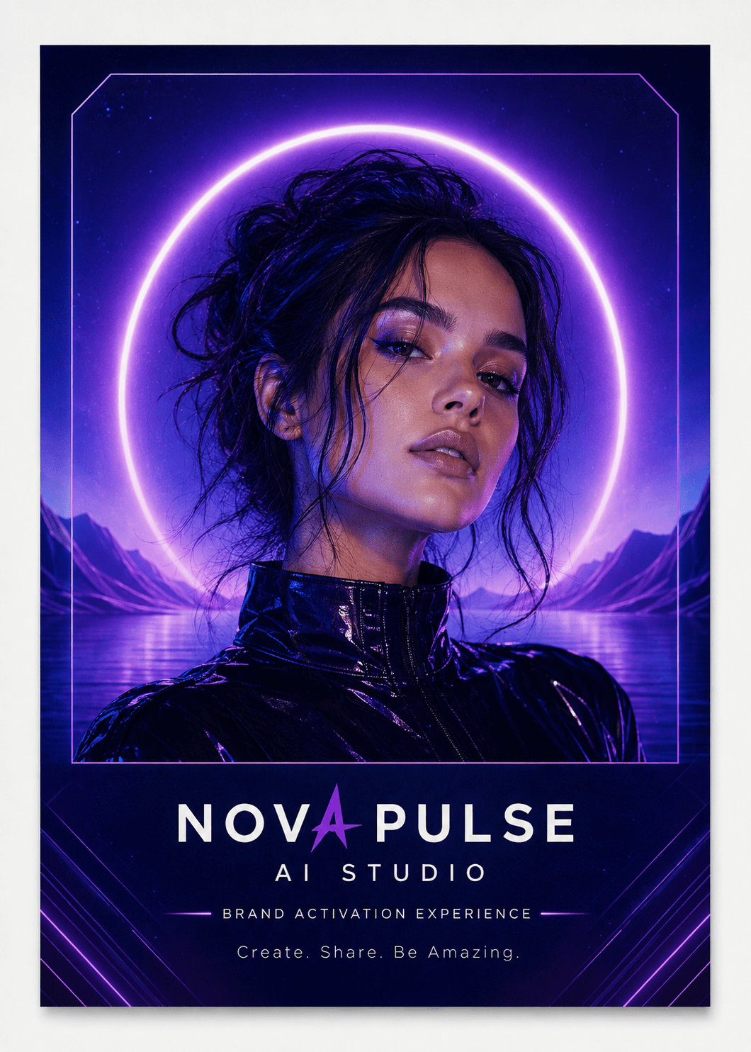 Branded physical print from a Persona AI Studio brand activation