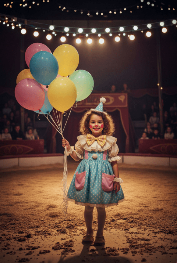 Circus themed custom AI photo transformation created with Persona AI Studio