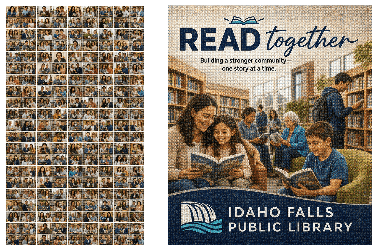 Community Mosaic Experience concept for a public library and community space