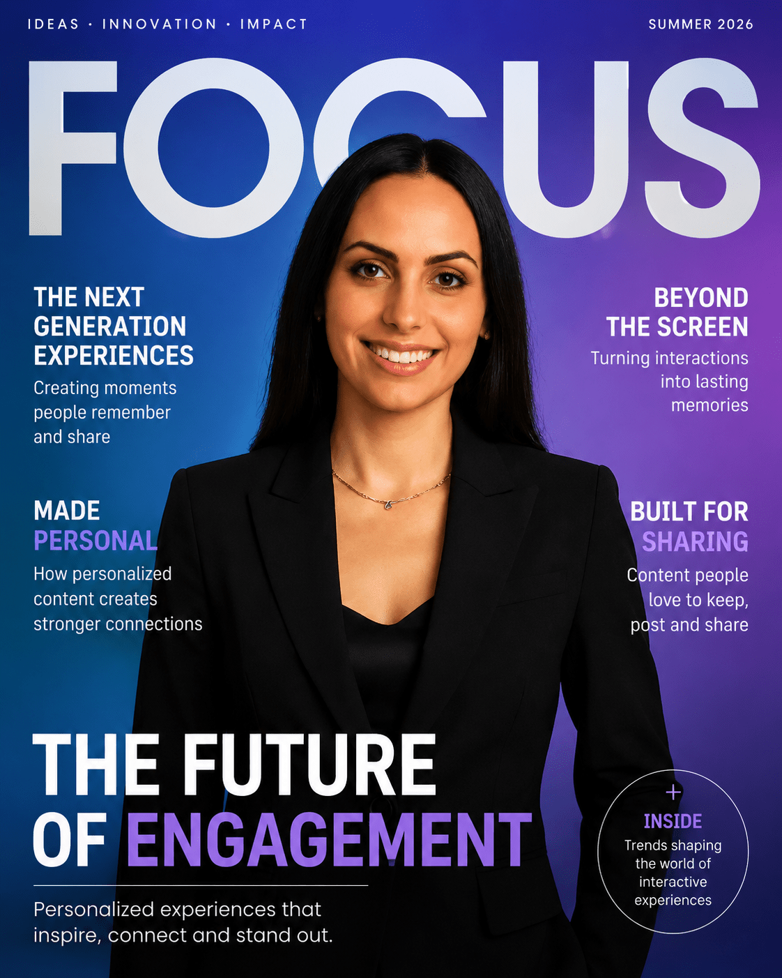 Personalized magazine cover experience from Persona AI Studio