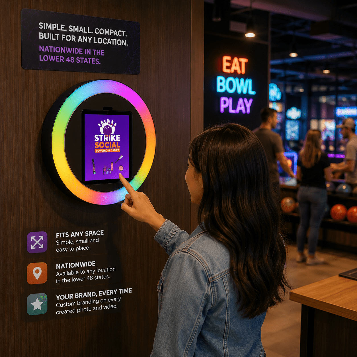 Persona AI Mini compact wall-mounted interactive experience for businesses