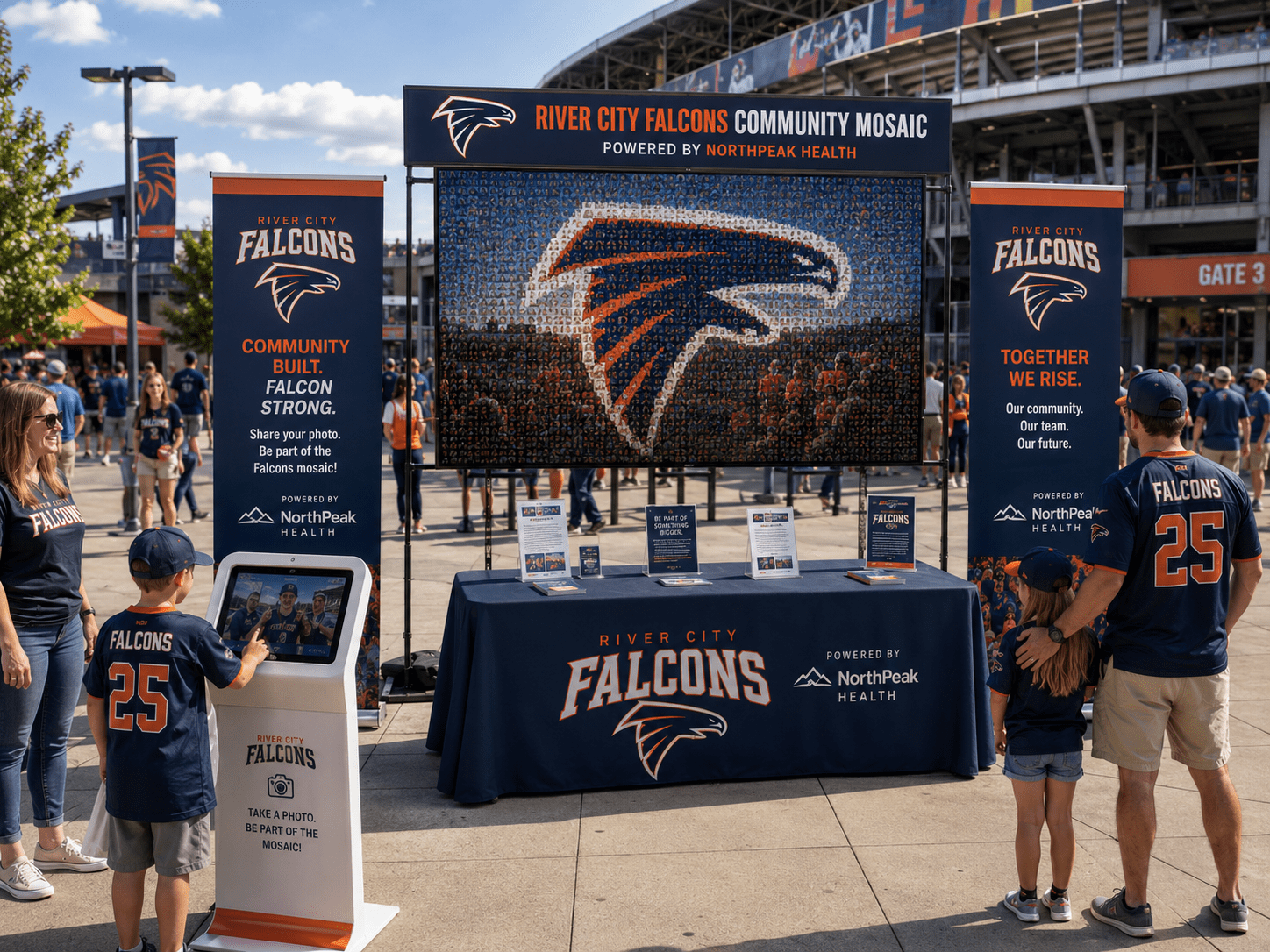 Community Mosaic Experience sports team and sponsorship activation concept
