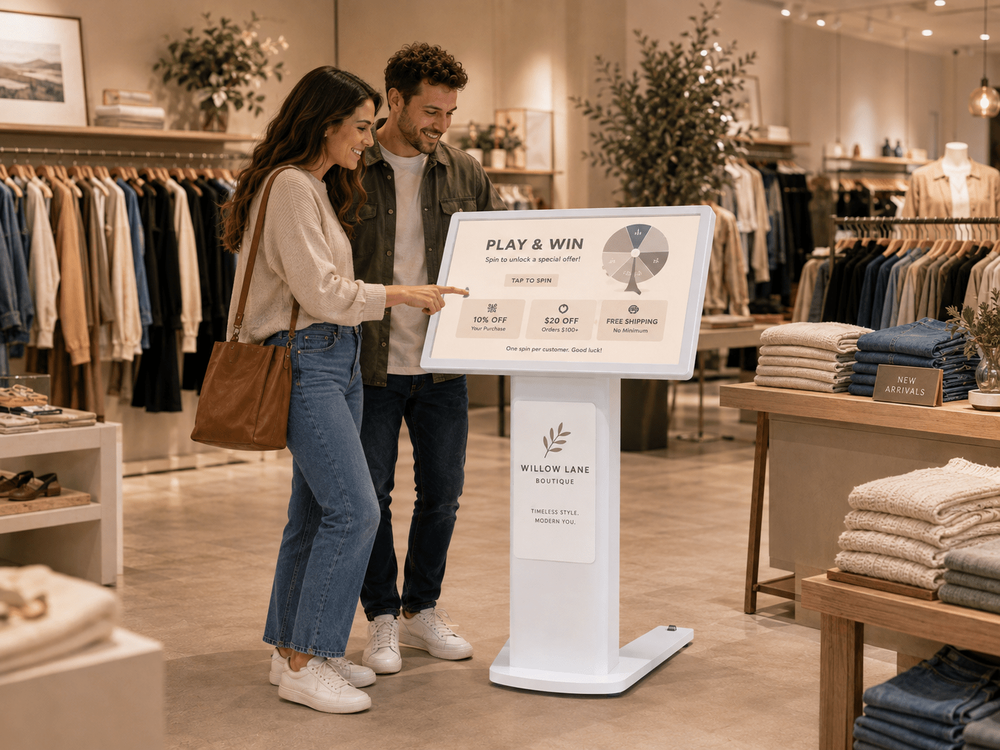 Play and Win interactive kiosks for businesses and community spaces