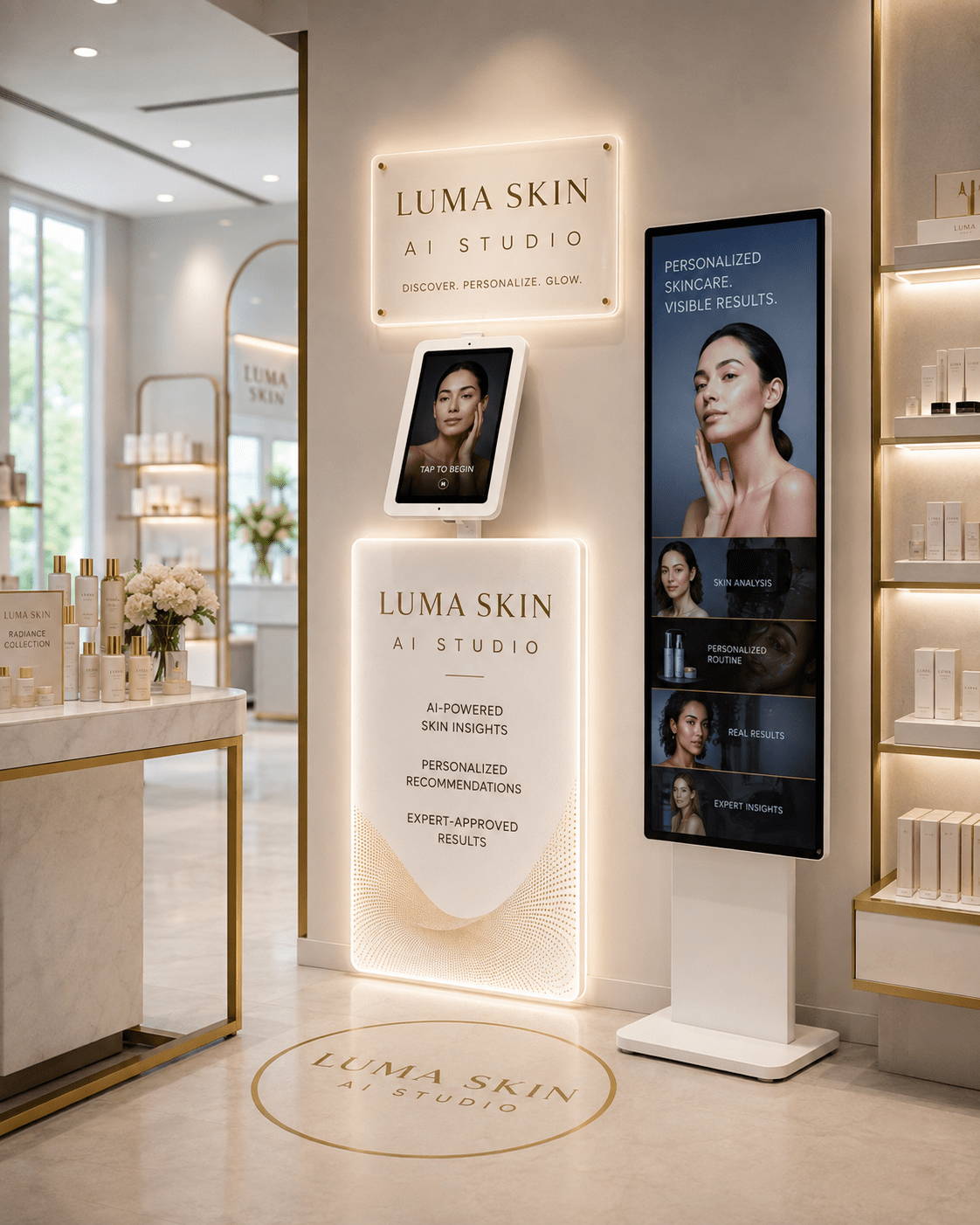 Persona AI Studio concept for a skincare and beauty retail store